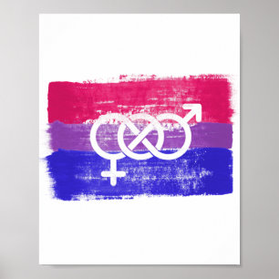 POSTER SÍMBOLO BISEXUAL PINTADO