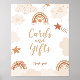 Poster Símbolo Boho Rainbow Cards and Gifts