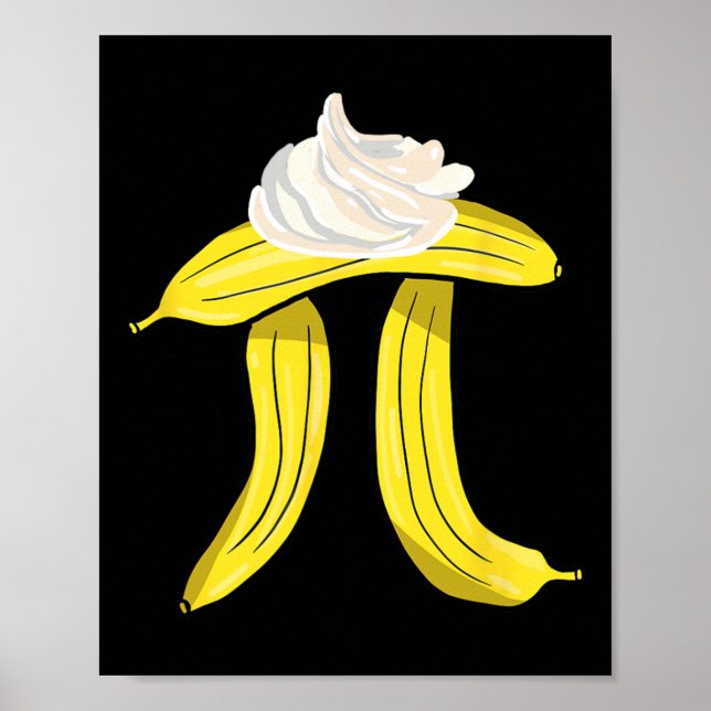 Poster Símbolo Bynana Cream Pi - Nerd de Matemática Pie L (Frente)