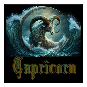 Pôster Símbolo Capricorn Zodiac