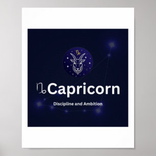 Poster Símbolo Capricórnio Zodiac