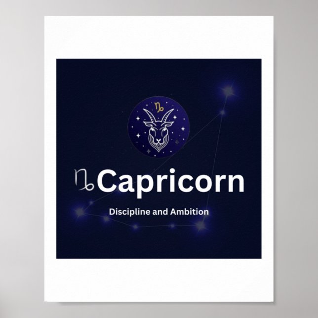 Poster Símbolo Capricórnio Zodiac (Frente)