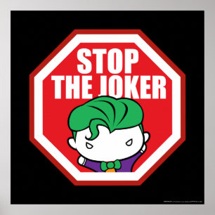 Pôster Símbolo Chibi "Stop The Joker"