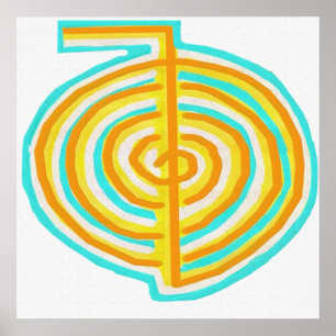 Poster Símbolo cura natural alternativo Chokurei de Reik