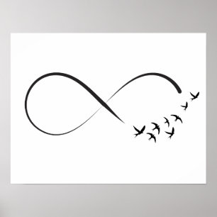 Pôster Símbolo da andorinha da infinidade