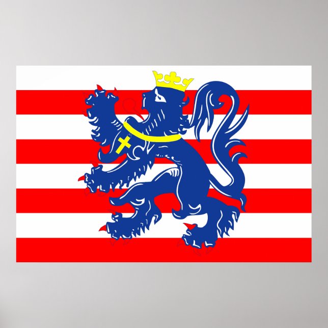 Poster Símbolo da cidade de Bruges Bandeira Bélgica (Frente)
