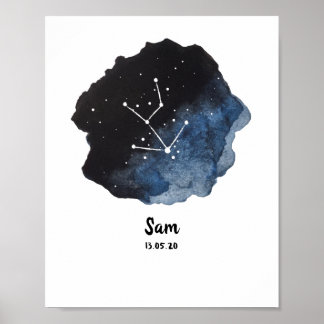 Poster Símbolo da constelação Taurus zodiac