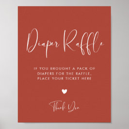 Poster Símbolo da Fralda Raffle do Elegante e Moderno Ter
