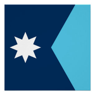 Pôster símbolo da nova bandeira do estado de Minnesota EU