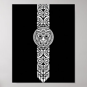 Poster símbolo da nova zelândia cultura haka orgulhoso ma