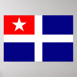 Poster símbolo da piscina da bandeira da região de cret