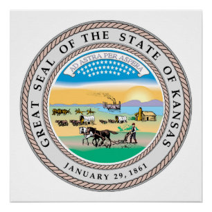 Pôster Símbolo da república da américa do selo do estado