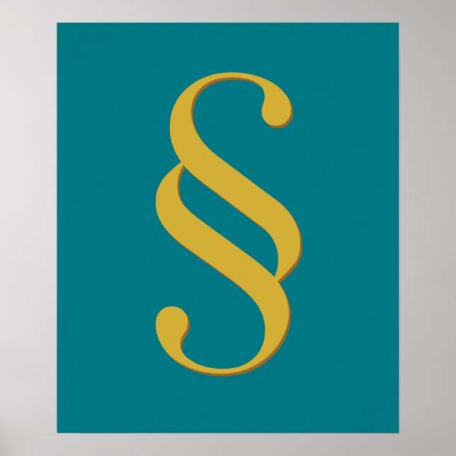 Pôster Símbolo da Seção de Arte da Parede da Lei (Frente)