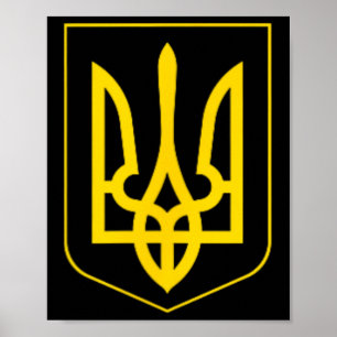 Poster Símbolo da Ucrânia Exército Ucraniano Médio Emblem