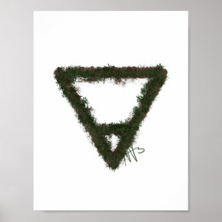 Poster Símbolo de Alquimia do Elemento Rocky Earth