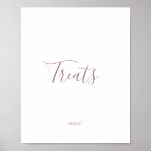 Poster Símbolo de ameaças Douradas Rosa minimalista