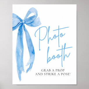 Poster Símbolo de Arco Azul Dusty Elegante de Aquarela