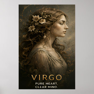Poster Símbolo de Astronomia Céleste Zodíaco Virgem