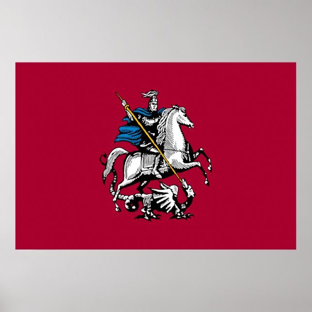 Poster Símbolo de bandeira da Rússia santo george cavalei (Frente)