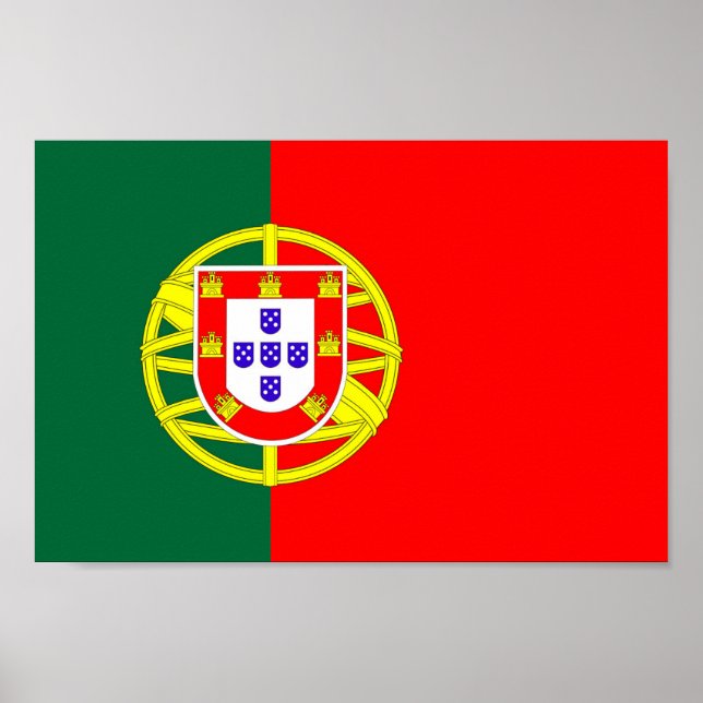 Poster símbolo de bandeira do país portugal (Frente)