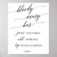 Símbolo de Bar da Bloody Mary, Caligrafia Negra El