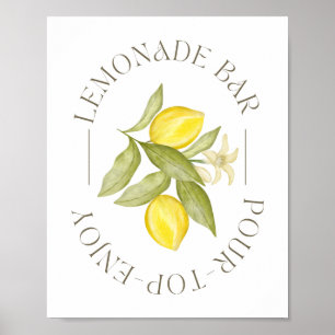 Poster Símbolo de Bar de limonada para a festa da ameaça