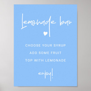 Poster Símbolo de Bar de limonada para Modelo azul de Chá