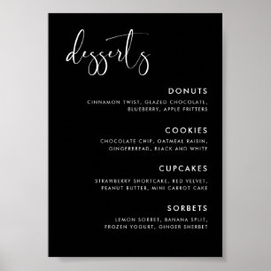 Poster Símbolo de Bar de Sobremesa Negra para Casamento E