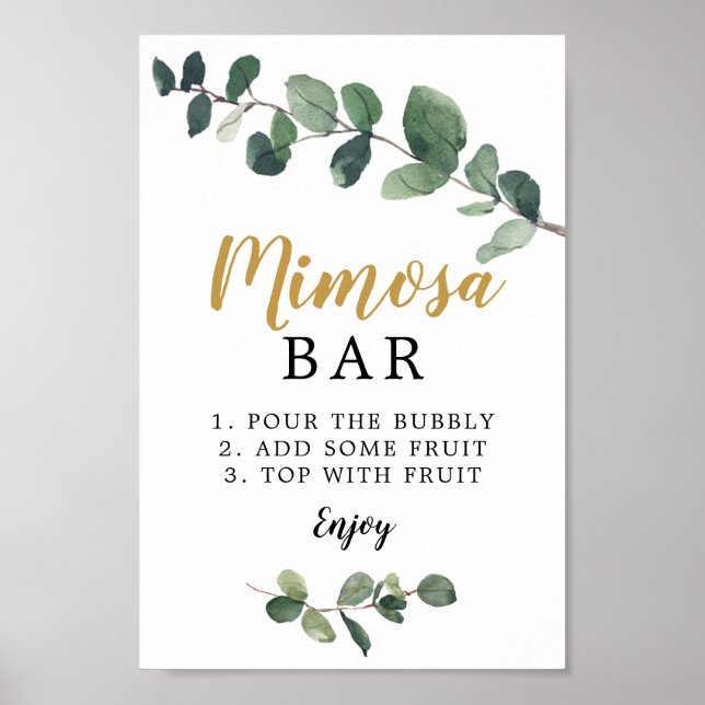 Poster Símbolo de Bar Eucalyptus Mimosa (Frente)
