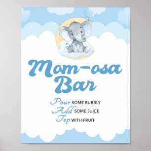 Poster Símbolo de Bar Momosa do Chá de fraldas de Elefa