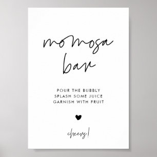 Poster Símbolo de bar Momosa Minimalista Moderno