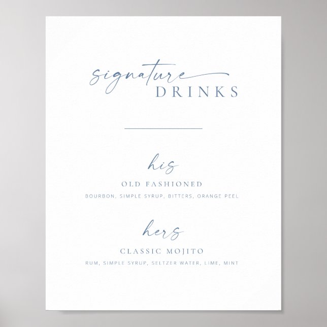 Poster Símbolo de Bebidas por Assinatura Chic Moderno | A (Frente)