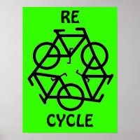 Símbolo de Bicicleta do Reciclar RE CYCLE