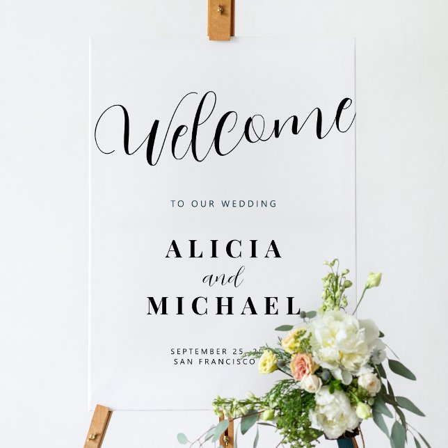 Poster Símbolo de boas-vindas ao casamento com guião mode (Criador carregado)