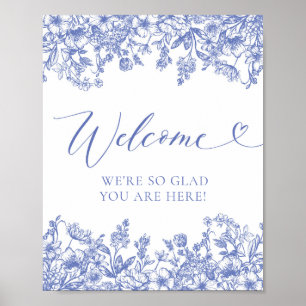 Poster Símbolo de boas-vindas azul da Elegante Classic Vi