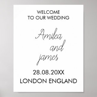 Poster Símbolo de Boas-vindas Clássico Modelo, Elegante