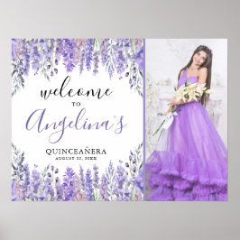 Poster Símbolo de boas-vindas da Quinceanera Puro Foto Fl