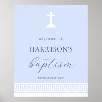 Símbolo de boas-vindas do Batismo azul-chave grego