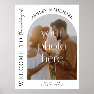 Poster Símbolo de boas-vindas do casamento de fotos moder