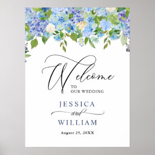 Poster Símbolo de Boas-vindas do Casamento Floral da Hyd