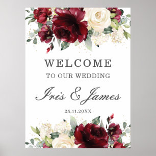 Poster Símbolo de Boas-Vindas do Casamento Floral Russo 