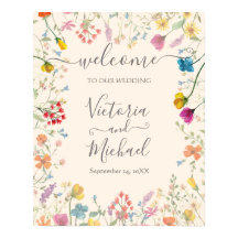 Símbolo de boas-vindas do floral de flor selvagem