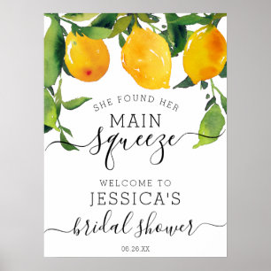 Poster Símbolo de boas-vindas do Lemon Citrus Bridal Main