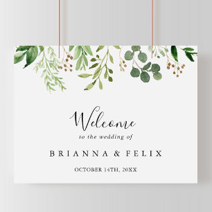 Poster Símbolo de Boas-Vindas Simples de Casamento Flora