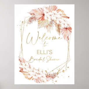 Poster Símbolo de Boho Floral Chá de panela