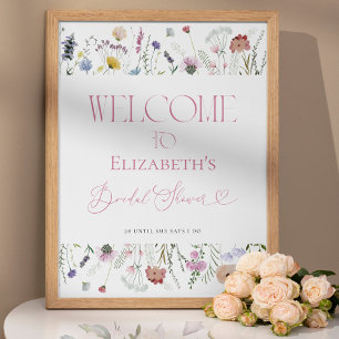 Poster Símbolo de Boho Floral do Chá de panela Wildflower