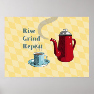 Poster Símbolo de Café do Meio-Século