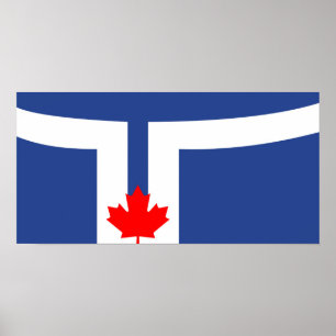 Pôster Símbolo de Canadá da bandeira da cidade de Toron