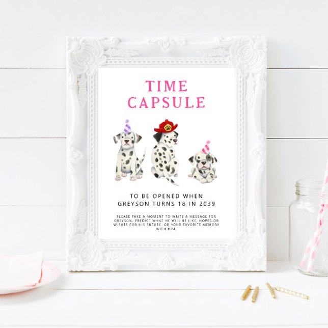 Poster Símbolo de cápsula do tempo Festa de aniversário r (Criador carregado)