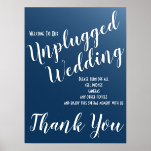 Poster Símbolo de Casamento Azul Unplugado da meia-noite 